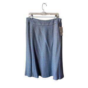 Pendleton Blue Tweed Silk Blend Midi Pencil Skirt- Sz 12 NWT Career Office